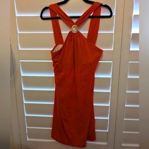 Michael Kors Orange Halter Dress
